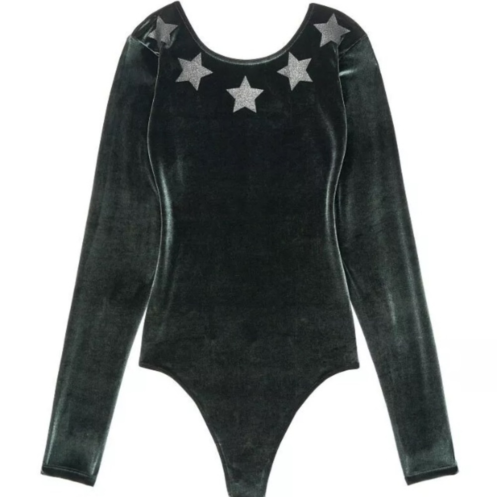 NIP VICTORIAS SECRET Green Velour Long Sleeve